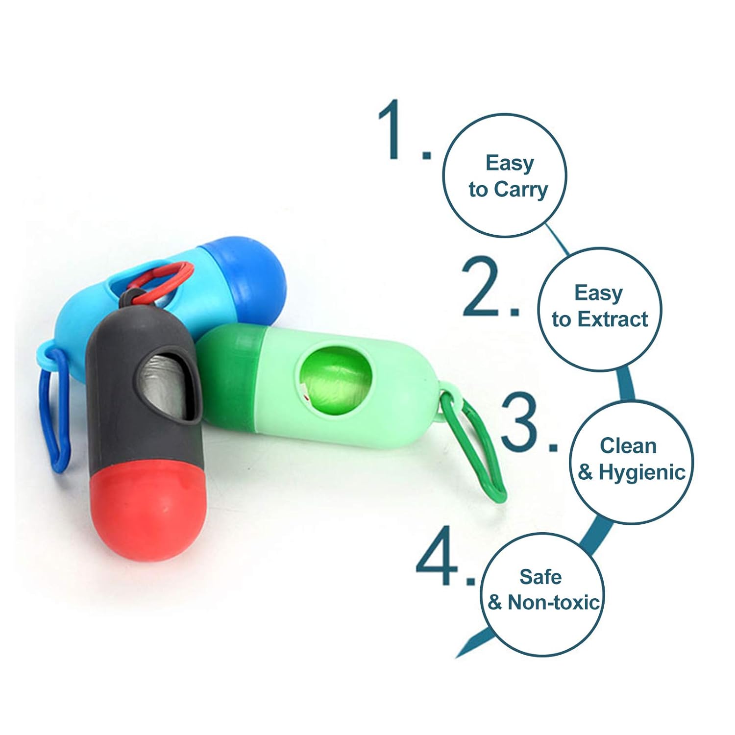 Portable Disposable Baby Diaper Bags Dispenser with Clip | Pet Waste & Baby Diaper Storage Bag Holder