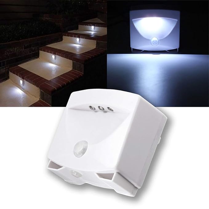 Wireless Motion Sensor LED Night Light | Battery Operated Wall Light for Stairs, Hallway & Bedroom