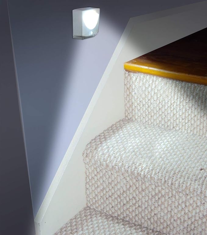 Wireless Motion Sensor LED Night Light | Battery Operated Wall Light for Stairs, Hallway & Bedroom
