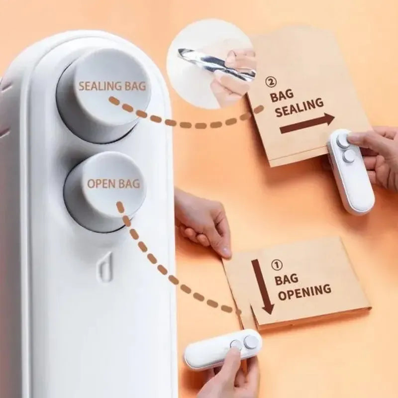 Mini Portable Bag Sealer Machine | Handheld Heat Sealing Device for Food Storage Bags