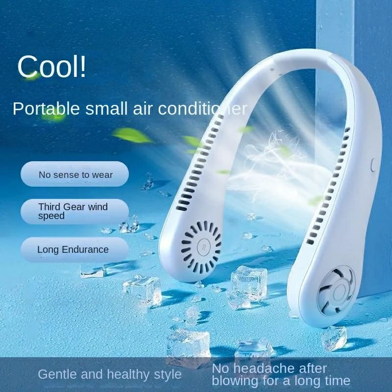Rechargeable Bladeless Neck Fan Cooler | Portable Hands-Free USB Neck Fan for Summer