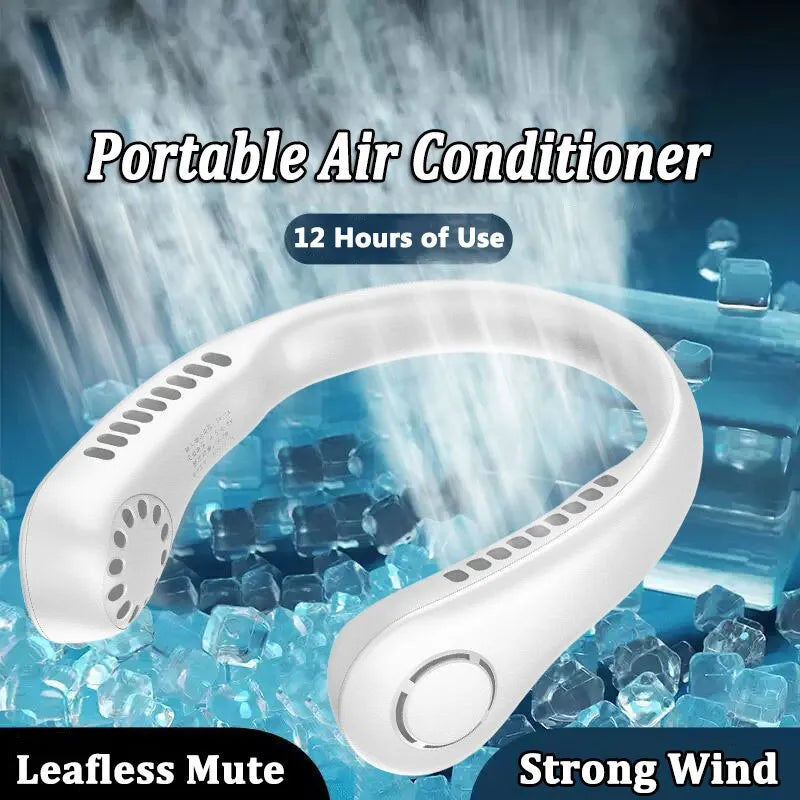 Rechargeable Bladeless Neck Fan Cooler | Portable Hands-Free USB Neck Fan for Summer