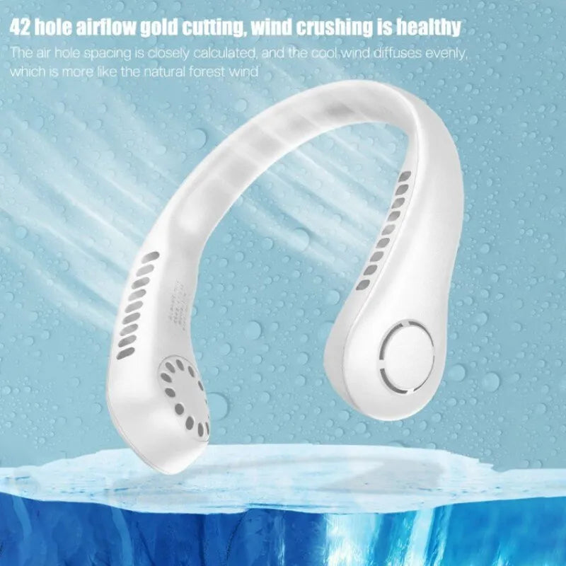 Rechargeable Bladeless Neck Fan Cooler | Portable Hands-Free USB Neck Fan for Summer