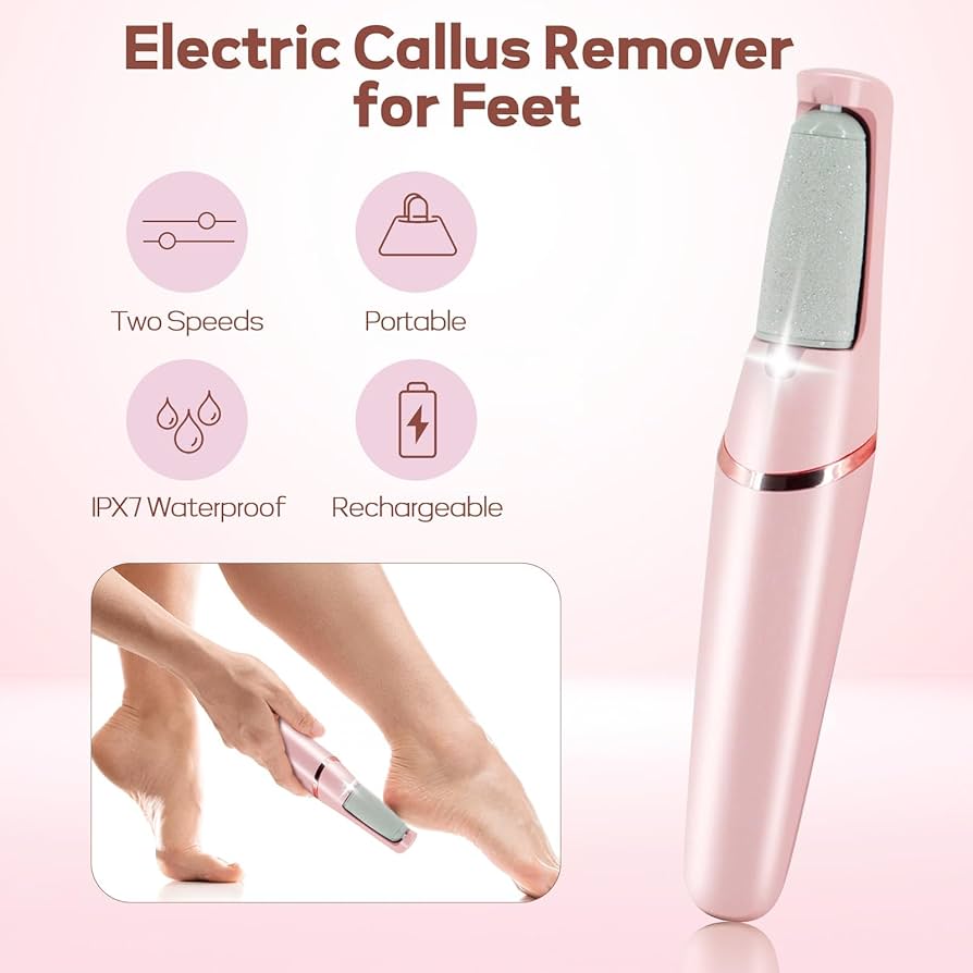 Rechargeable Electric Callus Remover for Feet | Waterproof Pedicure Foot File & Dead Skin Remover