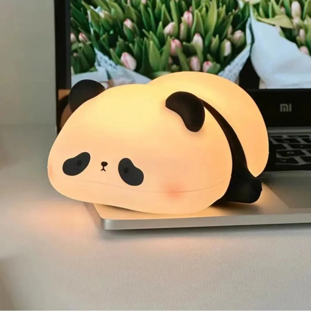 Cute Panda LED Night Lamp for Kids & Bedroom | Soft Silicone Rechargeable Sleeping Light