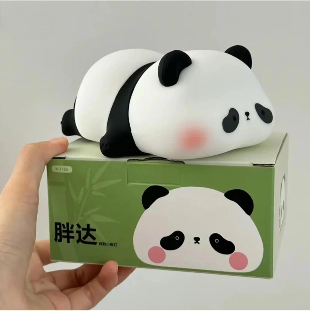 Cute Panda LED Night Lamp for Kids & Bedroom | Soft Silicone Rechargeable Sleeping Light