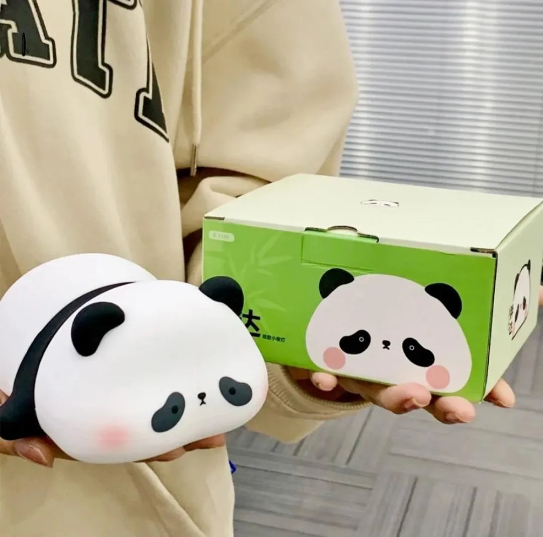 Cute Panda LED Night Lamp for Kids & Bedroom | Soft Silicone Rechargeable Sleeping Light
