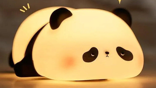 Cute Panda LED Night Lamp for Kids & Bedroom | Soft Silicone Rechargeable Sleeping Light